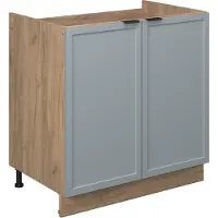 Vicco Fame-Line Wastafelkast – 80 cm, WB Marmer Licht blauw-grijs