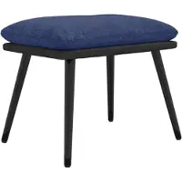 vidaXL Voetenbank 45x29,5x35 cm stof en kunstleer blauw