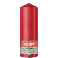 Bolsius Stompkaars Delicate Red Ø68 x 200 mm – 75 Branduren – 6 Stuks – Rode Sfeerkaarsen