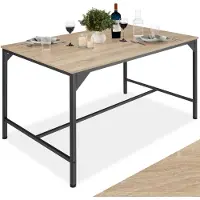 TecTake - Eettafel Belfast industrieel lichtbruin - 120 x 75 x 75 cm - 404345