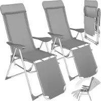 TecTake - Set van 2 klapstoelen tuinstoelen