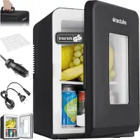 TecTake Mini-Autokoelkast - Draagbare minibar 14L - 2-in-1-functie: koelen en verwarmen - Ideale elektrische koeler voor dranken, medicijnen of make-up - Voor thuis of onderweg - ECO-modus