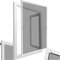 TecTake - Inzethor vliegenhor raamhor - 100x120 cm - Wit - 401205