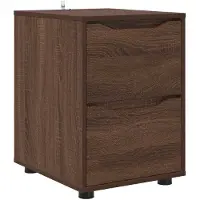 vidaXL Opbergkast 40 x 48 x 57 cm Bewerkt hout Bruin Eiken