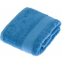Homescapes badstof handdoek 100% katoen azuurblauw