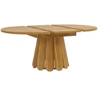 STILVORA Eettafel - Uitschuifbaar Van Rond Naar Ovaal - Voor Keuken En Woonkamer - MDF En Metaal - Bruin - 118-158x118x76,8 Cm