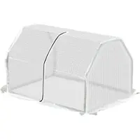 MODFU - Mini Broeikas - Met Ritssluiting - Voor Balkon Of Terras - Staal - Wit - 99 x 71 x 60 cm