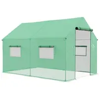 MODFU - Tunnelkas - UV-Bestendige Folie En Netramen - Verzinkt Staal - Groen - 200 X 300 X 200 Cm