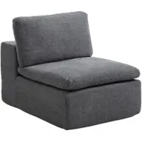 Vente-unique CORTOLINE fauteuil met gecomprimeerde vorm, bekleed met antracietgrijze stof.