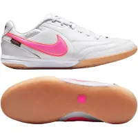 Nike Tiempo Streetgato Premium Straatvoetbalschoenen Wit Felroze Zwart