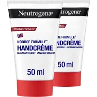 Neutrogena handcrème ongeparfumeerd - Noorse formule - voedende en beschermende handcrèms - handcrème droge en beschadigde handen - 2 x 50 ml