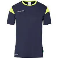 Uhlsport Squad 27 T-shirt met korte mouwen voor kinderen - Marineblauw / Neongeel