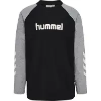 Hummel Shirt - hmlJR Logo - Zwart/Grijs Gevlekt - - 5-6 jaar (110-116) - Shirts