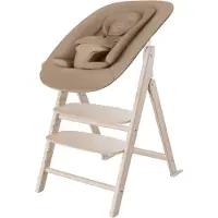 Cybex Kinderstoel CLICK & FOLD 4-in-1 All Natural/Light Natural met Newbornset, Babyset & Eetblad