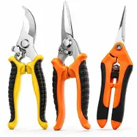 BOTC Snoeischaar - Set van 3 stuks - Tuingereedschap - Professionele Tuinschaar - Oranje