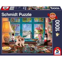 Schmidt - Legpuzzel - Aan de puzzeltafel - 1000 stukjes - Volwassenen - vanaf 12 jaar