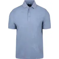 State of Art Polo Piqué Leafs Lichtblauw