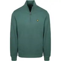 Lyle & Scott Kwart Rits Sweatshirt in Donkergroen