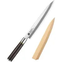 Xinzuo sashimimes 24 cm (SE Series) - sashimi- en sushimes - enkelzijdig geslepen (rechtshandig) - inclusief magnetische houten schede