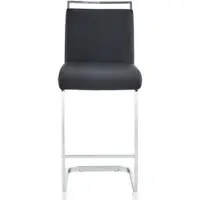 OKWISH Barkruk 96,5 Cm - Set Van 2 Met Voetensteun En Stevig Metalen Frame - Voor Keuken Bar En Restaurant - Metaal En Pu Leer - Zwart