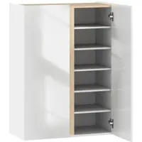 MODFU - Schoenenkast - Soft-Close En Greeploos - Minimalistisch - Voor Hal - Spaanplaat - Wit - Zes Niveaus