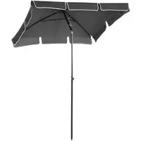 OKWISH Parasol Kantelbaar – 198 x 130 x 245 cm – Aluminium – Grijs – Zonwering Voor Tuin Balkon En Strand