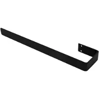 LuxeBath Handdoekhouder 50 cm, handdoekstang voor badkamer en keuken, stalen badhanddoekhouder, zwart, eenvoudige wandmontage