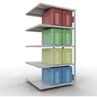 Schulte Lagertechnik - Dubbel legbordstelling. Type 250 kg - 2000x1000x2x500 mm, 10 schappen