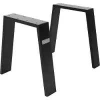 ML-Design Set van 2 tafelpoten Reina | metaal zwart 44x8x42 cm tafelbladen en -poten | NADUVI