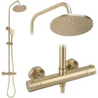 REA Parot Regendouche Geborsteld Goud 120cm