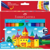 Faber-Castell - Felt-tip pen Jumbo - 12 pcs, super washable (154311)