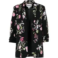 Pieces Pcbosella 3/4 Print Blazer Dames Zwart 2XL