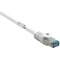 Renkforce RF-5462396 RJ45 Netwerkkabel, patchkabel CAT 6A S/FTP 20.00 m Wit Snagless, Vlambestendig 1 stuk(s)