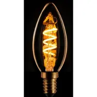 Expo ETH Led spiraal filament kaars E14 3w/25w 3 stappen dimbaar goud 2200k 225Lm