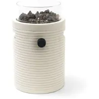 Happy Cocooning Lumi Groove tafelbrander rond 21,5xH37 cm Oyster Beige
