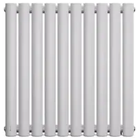 Blumfeldt Heizkörper Middenaansluiting - 462 W Wandheizkörper, Staal Poedercoating, Enkel, Energiebesparende Warmwaterbedrijf, Design-Heizkörper Voor Bad & Woonruimtes, 60x60 cm, Wit