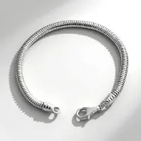 Cavill - 925 Sterling Zilveren Slangenketting - 45 cm - Elegante Zilveren Ketting Dames - Flexibele Ketting met Karabijnsluiting - Tijdloze Sieraden
