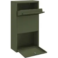 vidaXL Pakket Inwerpkoker met opslag Olijf Groen 44 x 22 x 82 cm Staal
