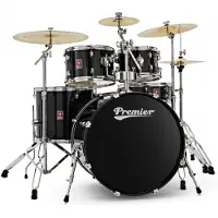 Premier Revolution 22" 5pc Drum Kit Bundle Black