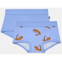 Woody Meisjes boxer blauw + tijger print - maat 140/10J