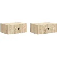 vidaXL Muurbevestigde Nachttafel 2 st Sonoma Eiken 49 x 34,5 x 20 cm
