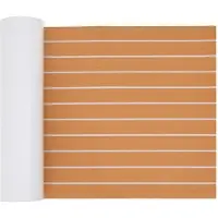 vidaXL Bootmat Gestreept Bruin en wit 240 x 60 cm EVA