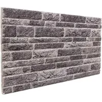 vidaXL Wandpanelen 10 st 100 x 50 cm Antraciet EPS-schuim