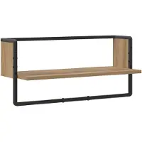 vidaXL Wandplank Muurmontage Artisanaal eiken 65 x 25 x 30 cm