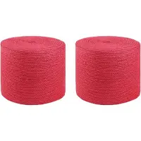vidaXL 2 st 2 mm Rood 100% Tossa jute