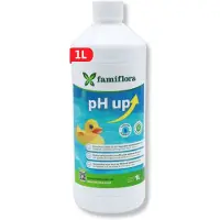 Famiflora pH up vloeibaar 1L - verhoogt de pH-waarde van je zwembad of spa! - Verhoogt pH-waarde zodat chloor beter werkt en water prettig blijft om in te zwemmen