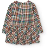 Boboli Knit Check Lang Mouw Jurk