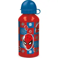 Marvel Marvel's Spider-Man Aluminium Drinkfles - 400 ml - Lichtgewicht – Lekvrije schroefdop – Drinkfles voor kinderen – Rood/Blauw
