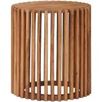vidaXL Handgemaakte Bijzettafel Set 2 st Teakbruin 40 x 40 x 45 cm