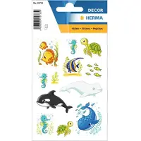 Herma Etiket 15733 walvissen en zeedieren - 10 stuks